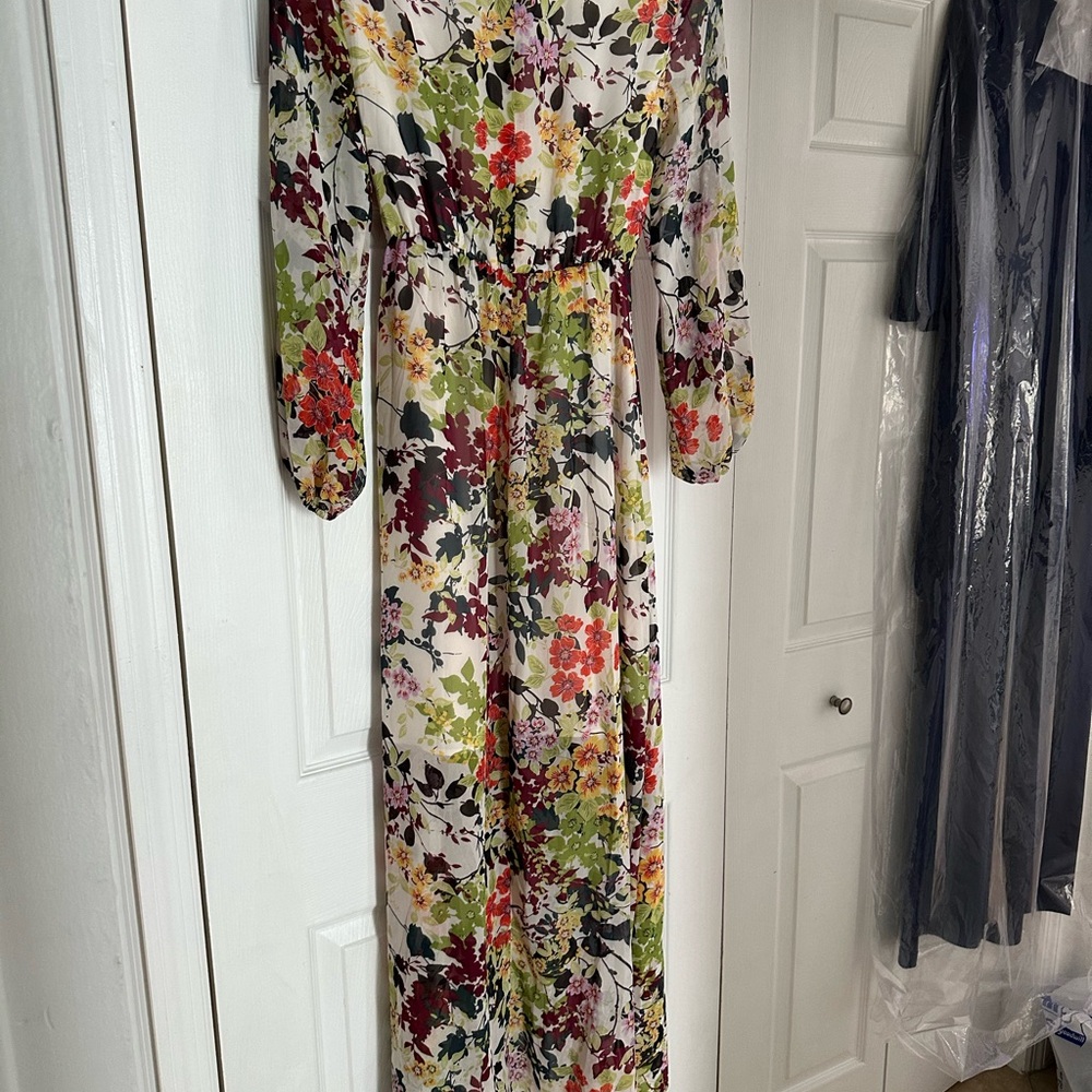 INC International Concepts Floral Long Sleeve Dress - Multicolor